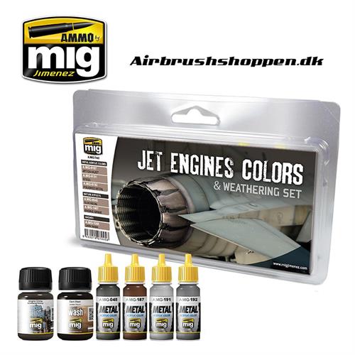 A.MIG 7445 JET ENGINES COLORS AND WEATHERING SET
